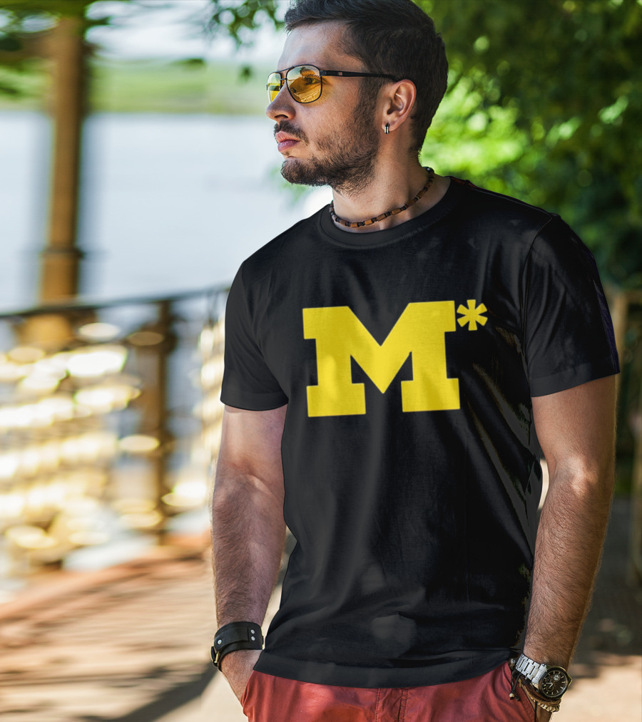 Michigan Wolverines M Asterisk 0.01 Seconds T-Shirt