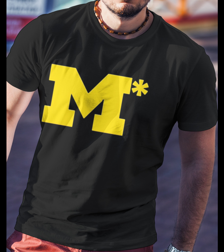 Michigan Wolverines M Asterisk 0.01 Seconds T-Shirt