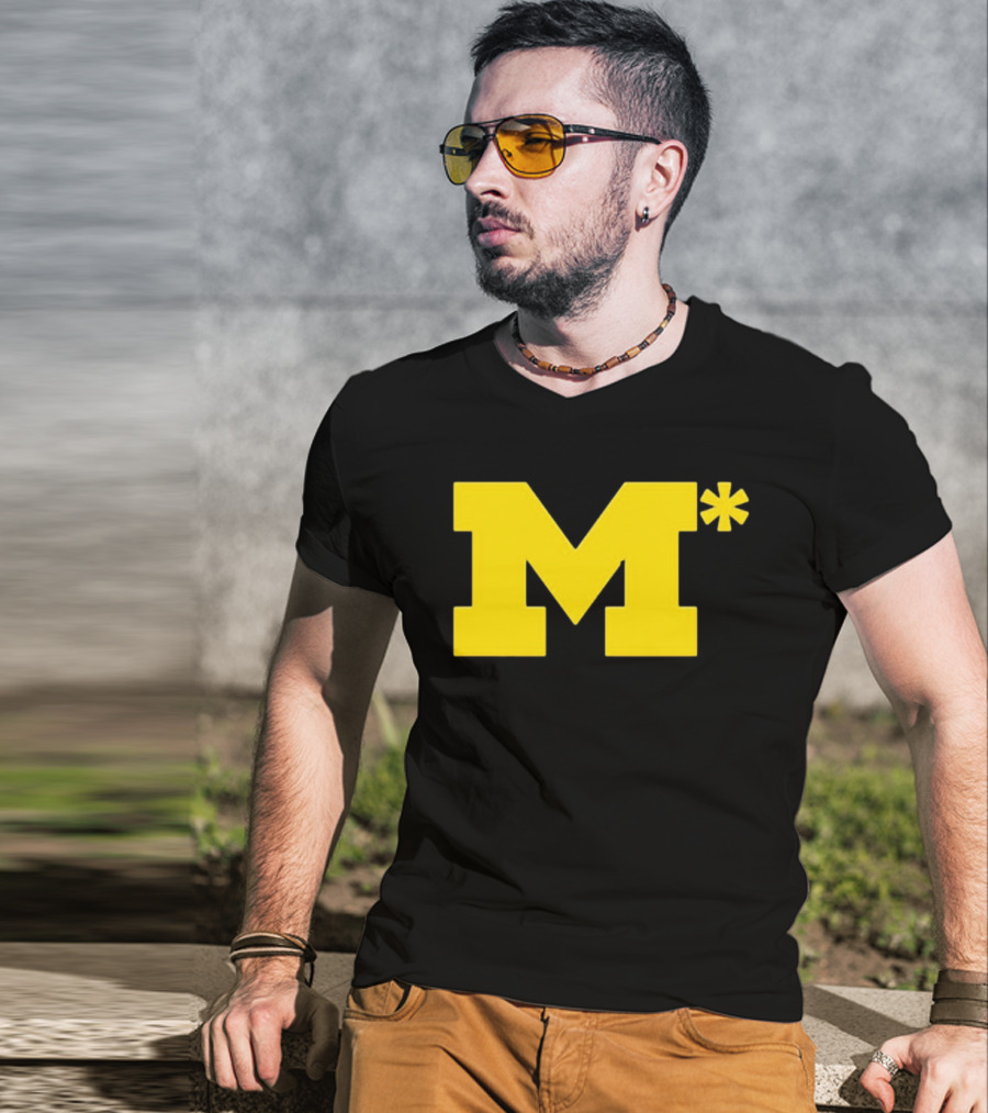 Michigan Wolverines M Asterisk 0.01 Seconds T-Shirt
