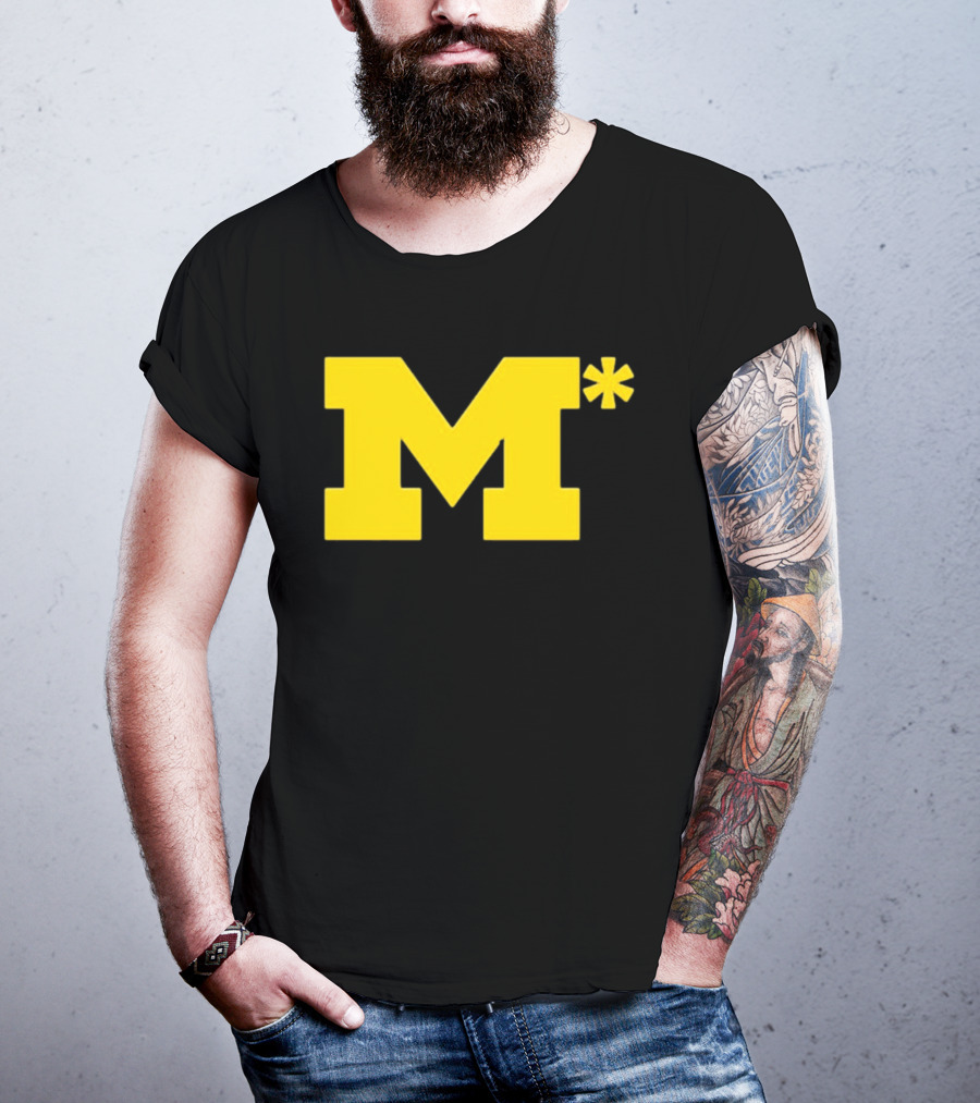 Michigan Wolverines M Asterisk 0.01 Seconds T-Shirt