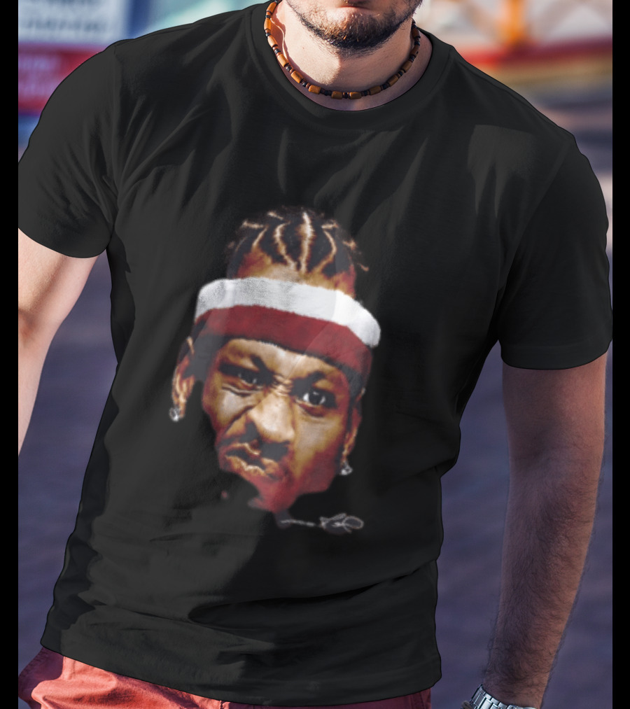 Naomi Osaka Allen Iverson Big Face Collaboration Headband Basketball T-Shirt