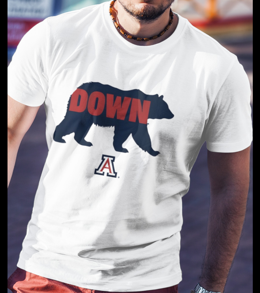 Arizona Wildcats Bear Down 2026 NCAA Men's Basketball Bear Silhouette A T-Shirt