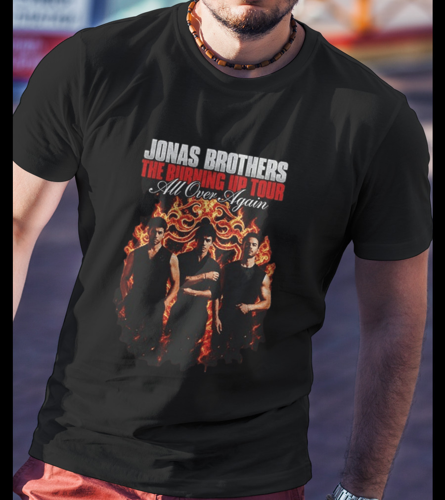 Jonas Brothers Burning Up Tour All Over Again 2026 Music Concert T-Shirt