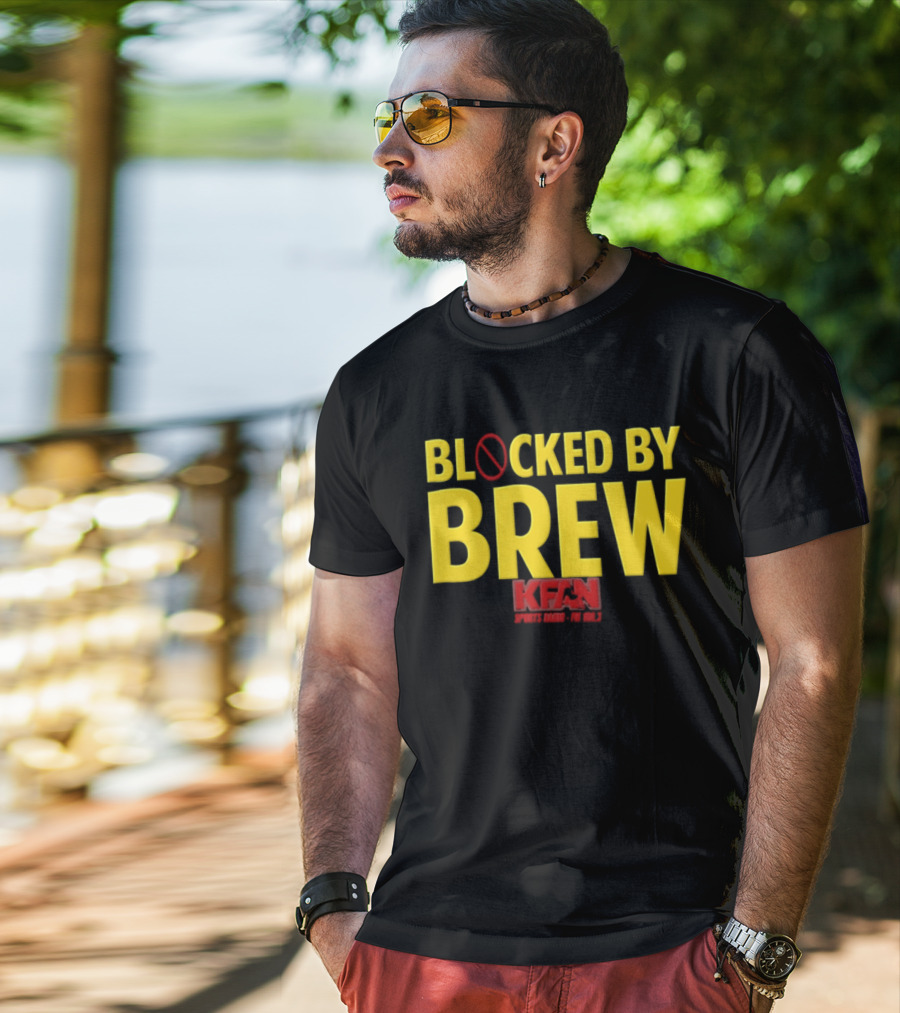 Blocked By Brew KFAN Sports Radio FM 100.3 T-Shirt