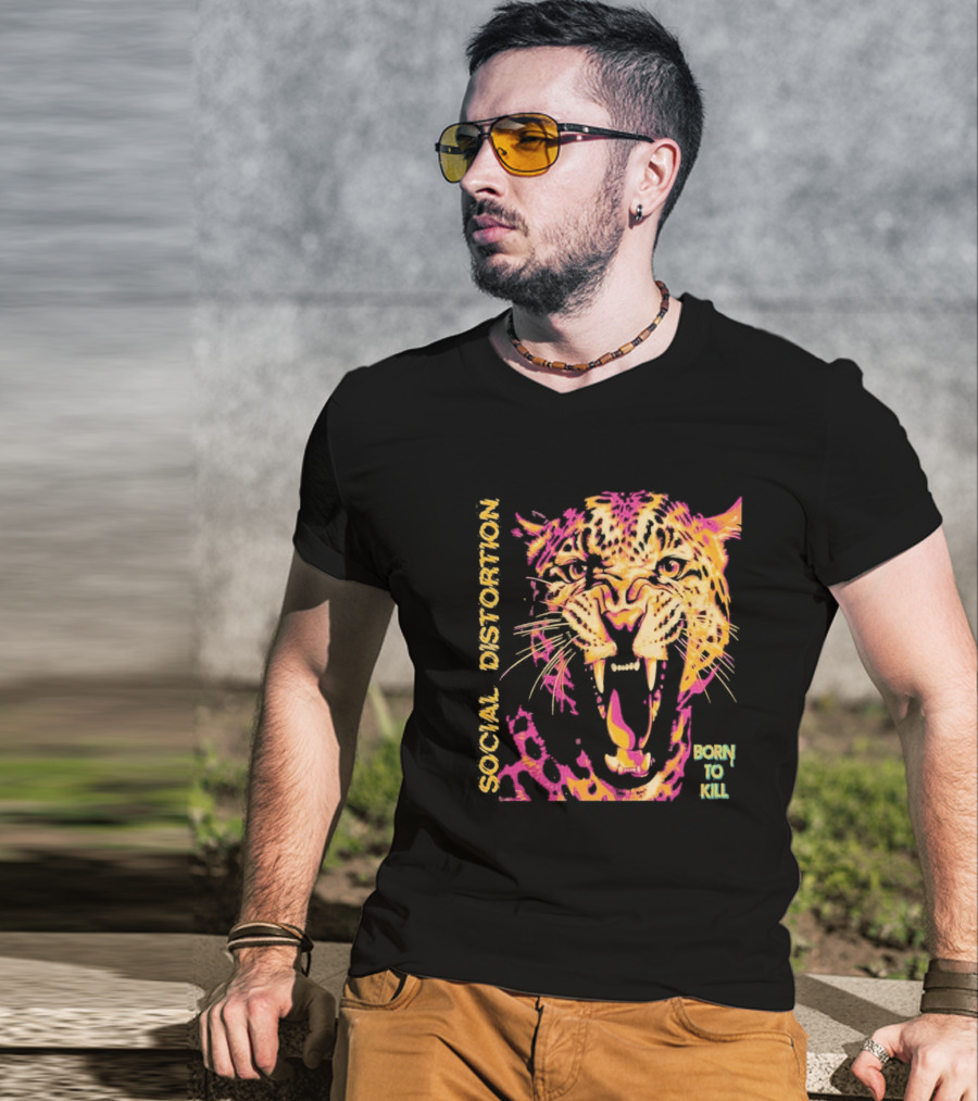 Social Distortion Born To Kill Roaring Leopard 2026 North American Tour T-Shirt