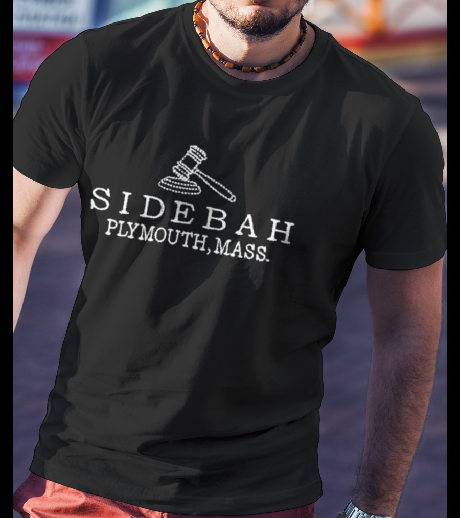 Kevin Reddington Sidebah Plymouth Mass Gavel Motif T-Shirt