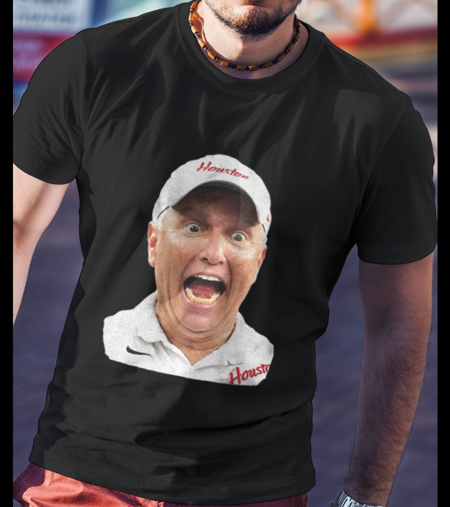 Houston Coach Willie Fritz Screaming UH Cougars T-Shirt