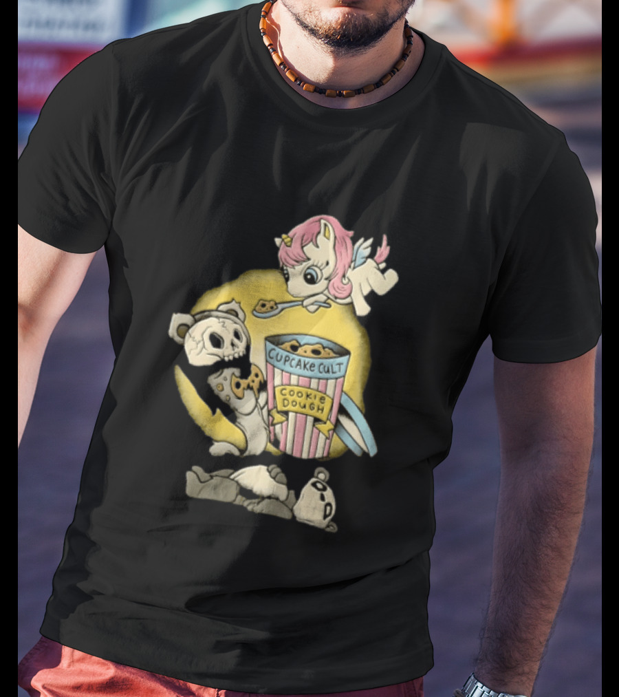 Cupcake Cult Cookie Dough Unicorn Skull Bear T-Shirt