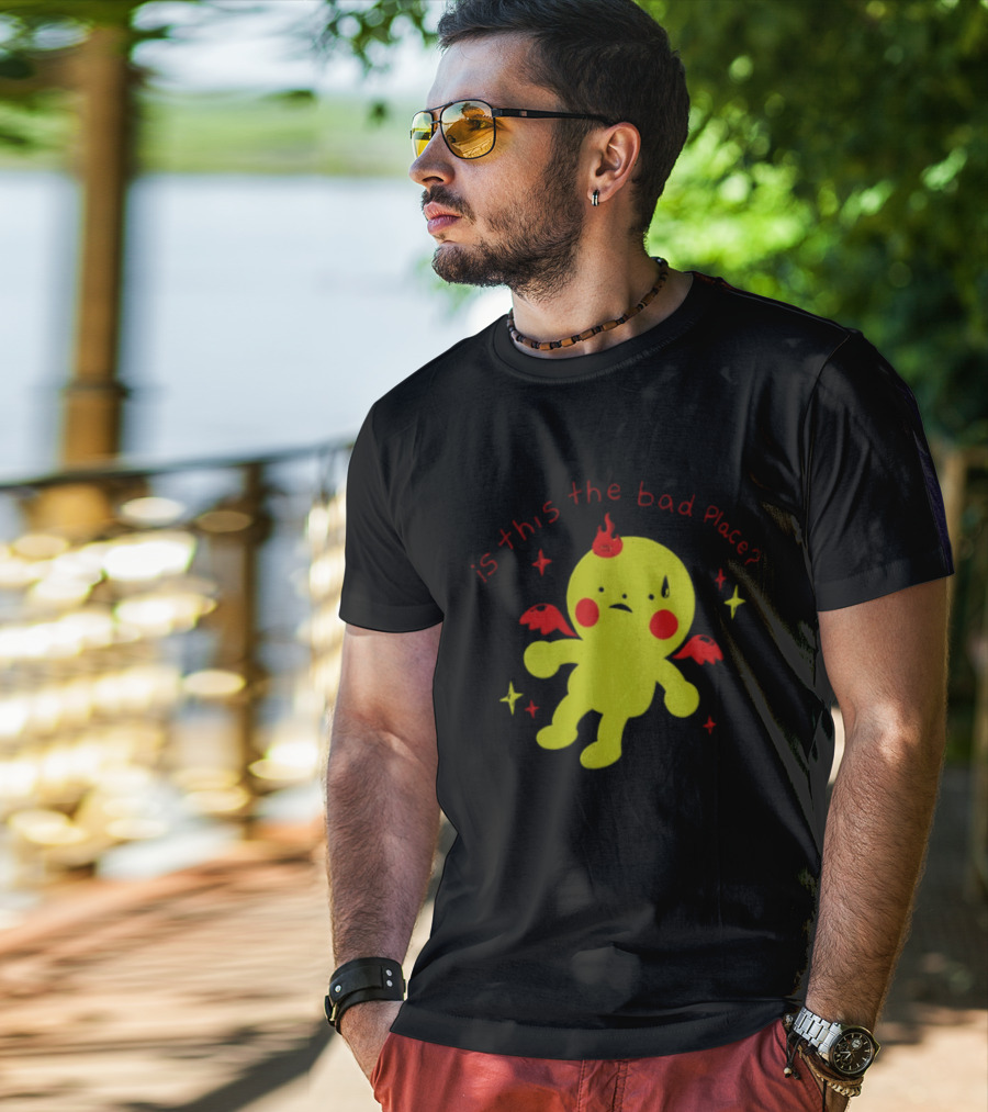 Is This The Bad Place Demon Creature Red Wings Yellow T-Shirt