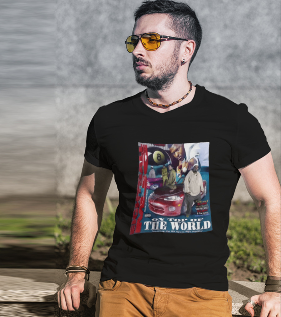 8 Ball On Top Of The World Featuring Mac Mall South Circle Space Age Pimpin Album T-Shirt