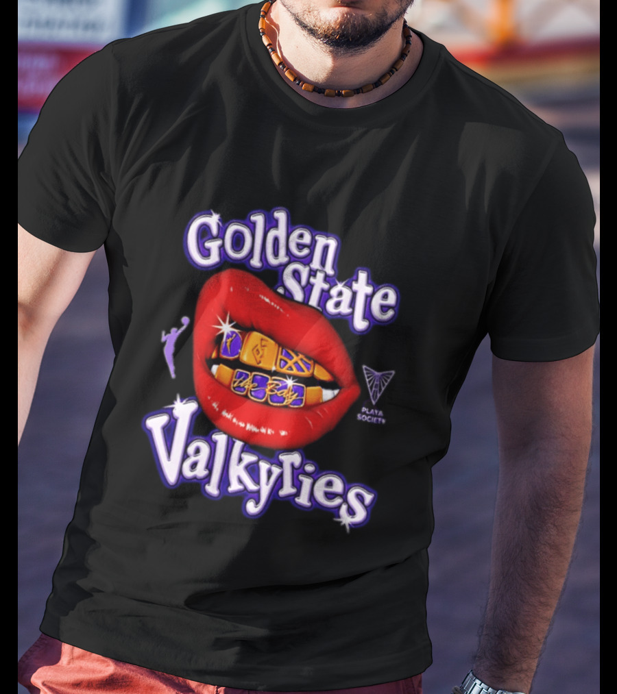 Golden State Valkyries The Bay Playa Society Lip T-Shirt