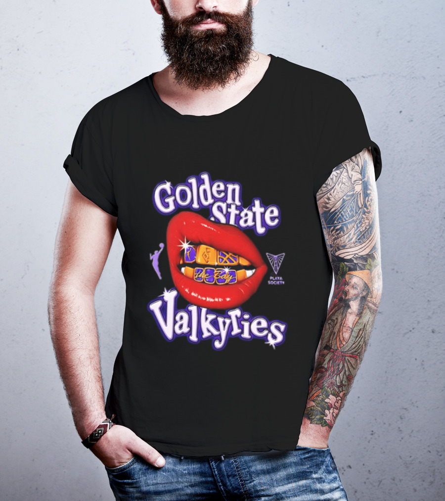 Golden State Valkyries The Bay Playa Society Lip T-Shirt