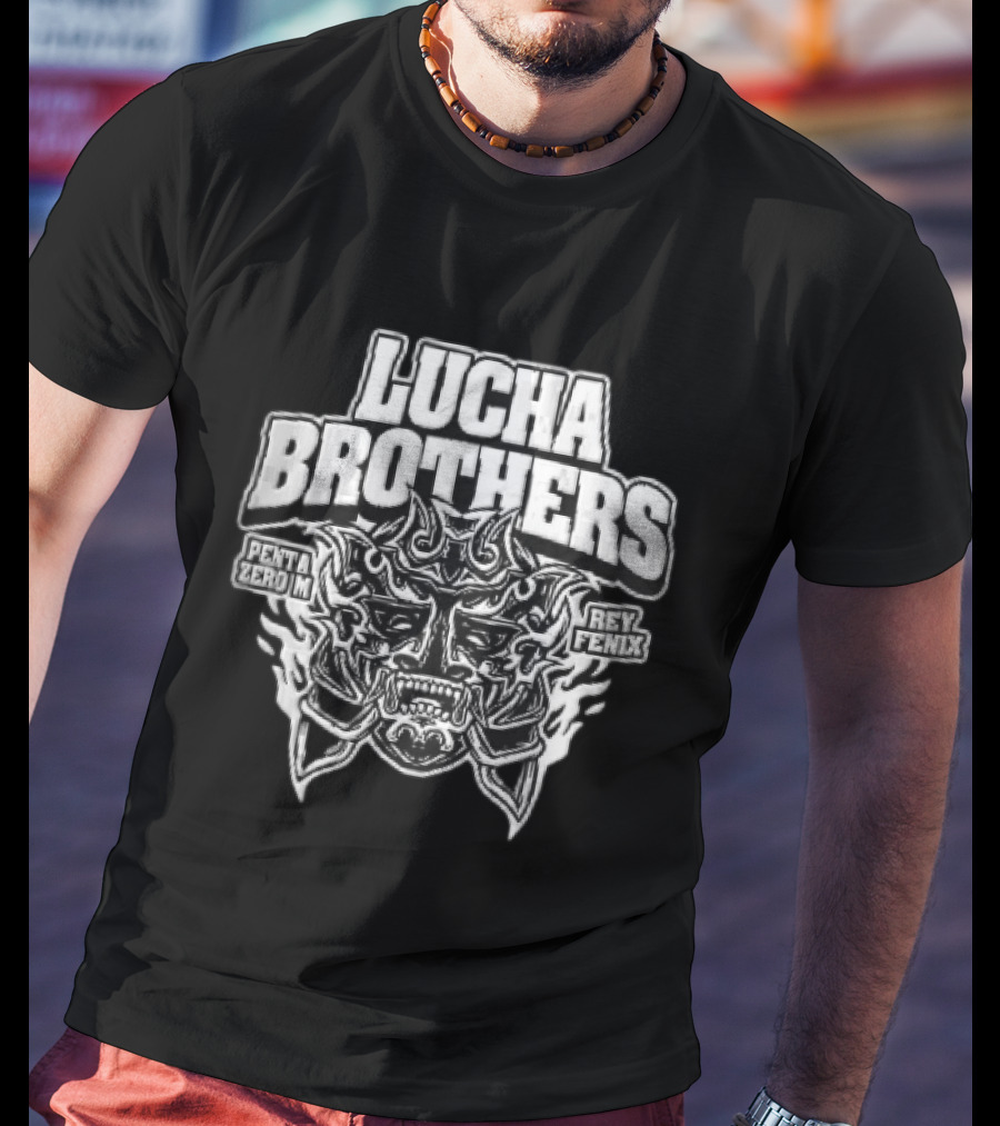 Lucha Brothers Penta Zero M Rey Fenix Horned Luchador Mask T-Shirt