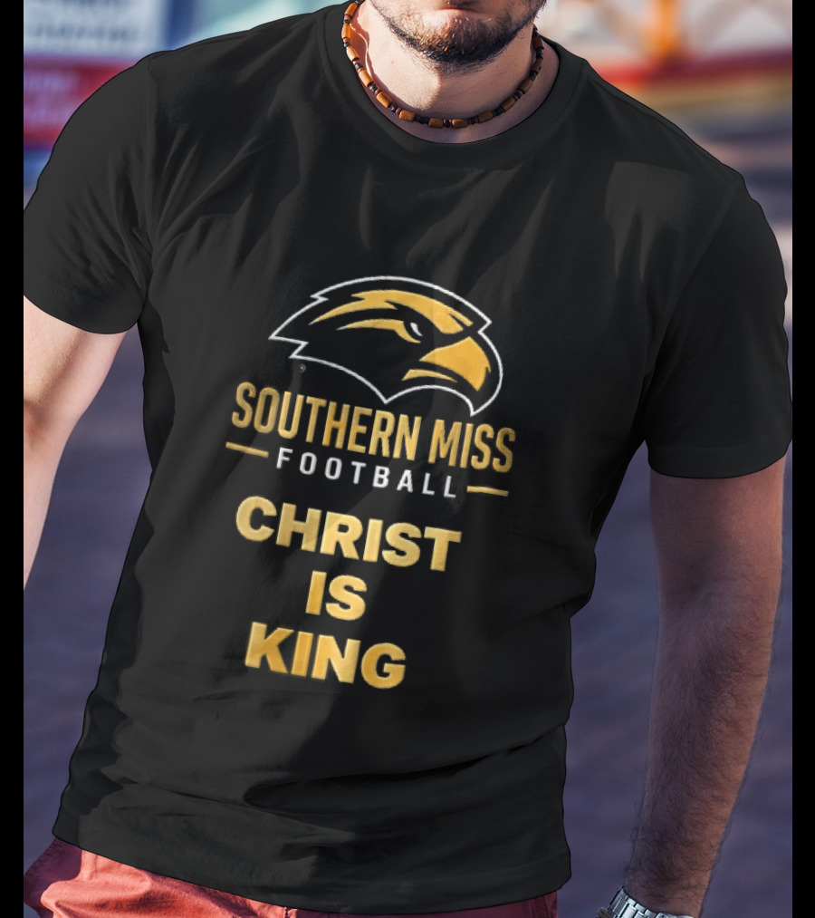 Southern Miss Golden Eagles Football Christ Is King Bird Head T-Shirt