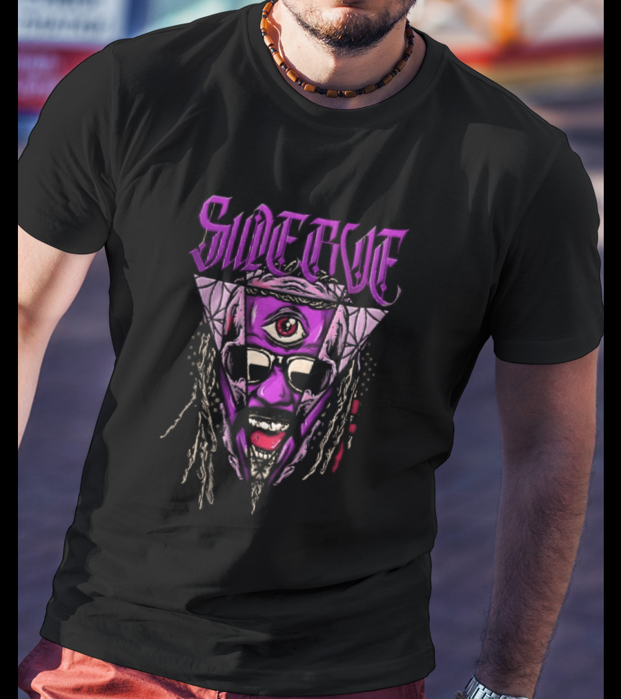 Swerve Psychedelic Third Eye Skull Dreadlocks Sunglasses T-Shirt