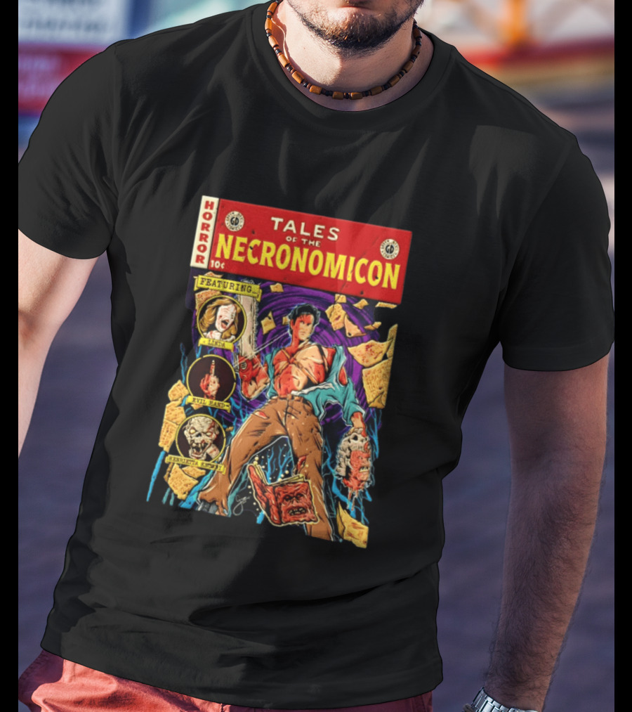 Tales Of The Necronomicon Horror Featuring Linda Evil Hand Henrietta Knoby T-Shirt