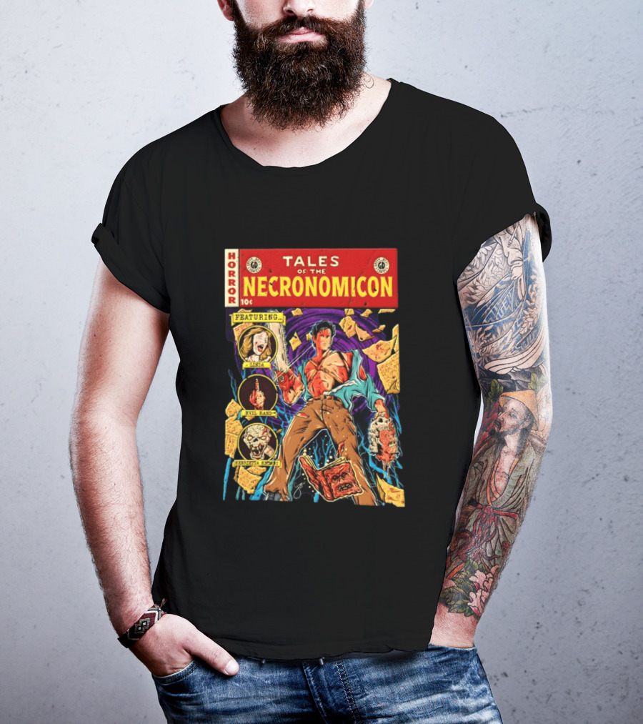 Tales Of The Necronomicon Horror Featuring Linda Evil Hand Henrietta Knoby T-Shirt
