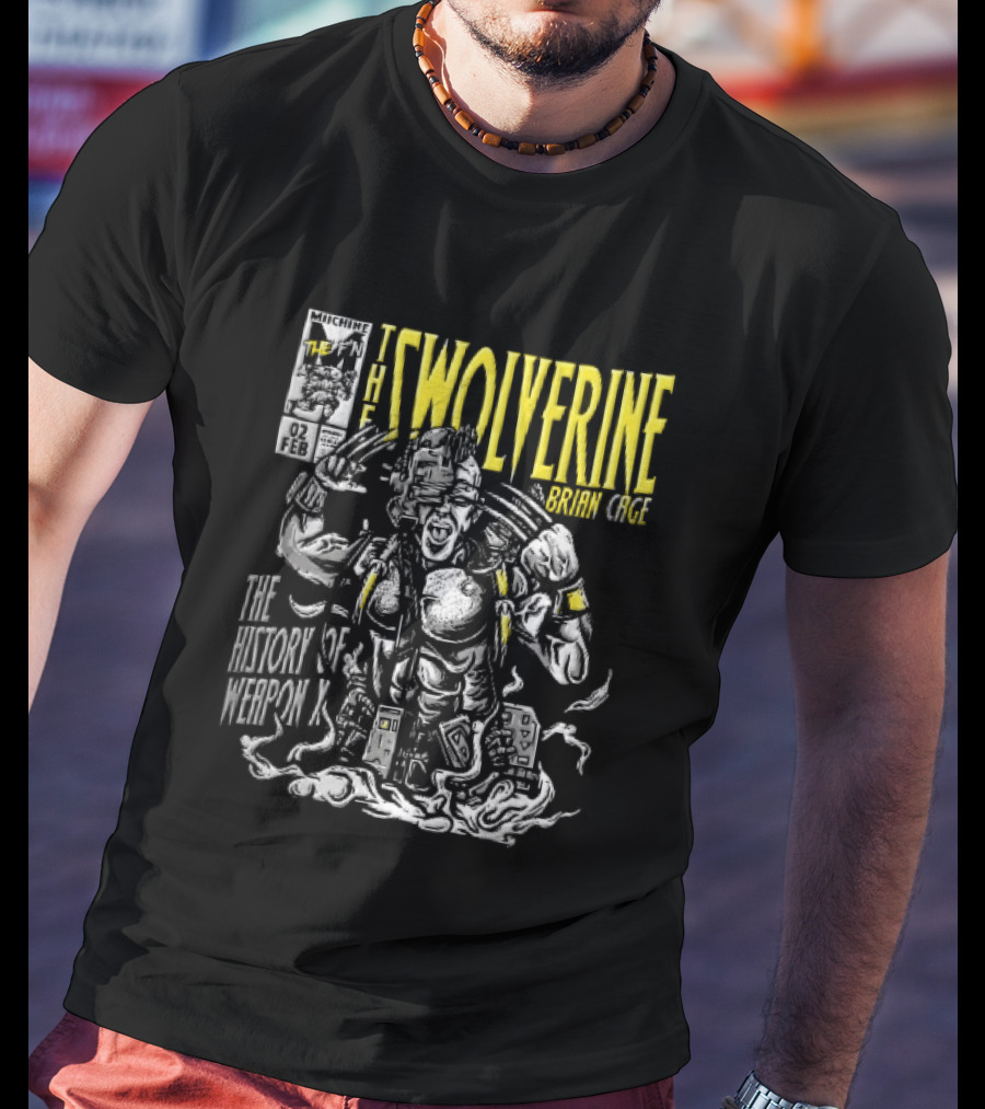 Swolverine Brian Cage History Of Weapon X Muscular Cyborg Claws Comic Cover T-Shirt
