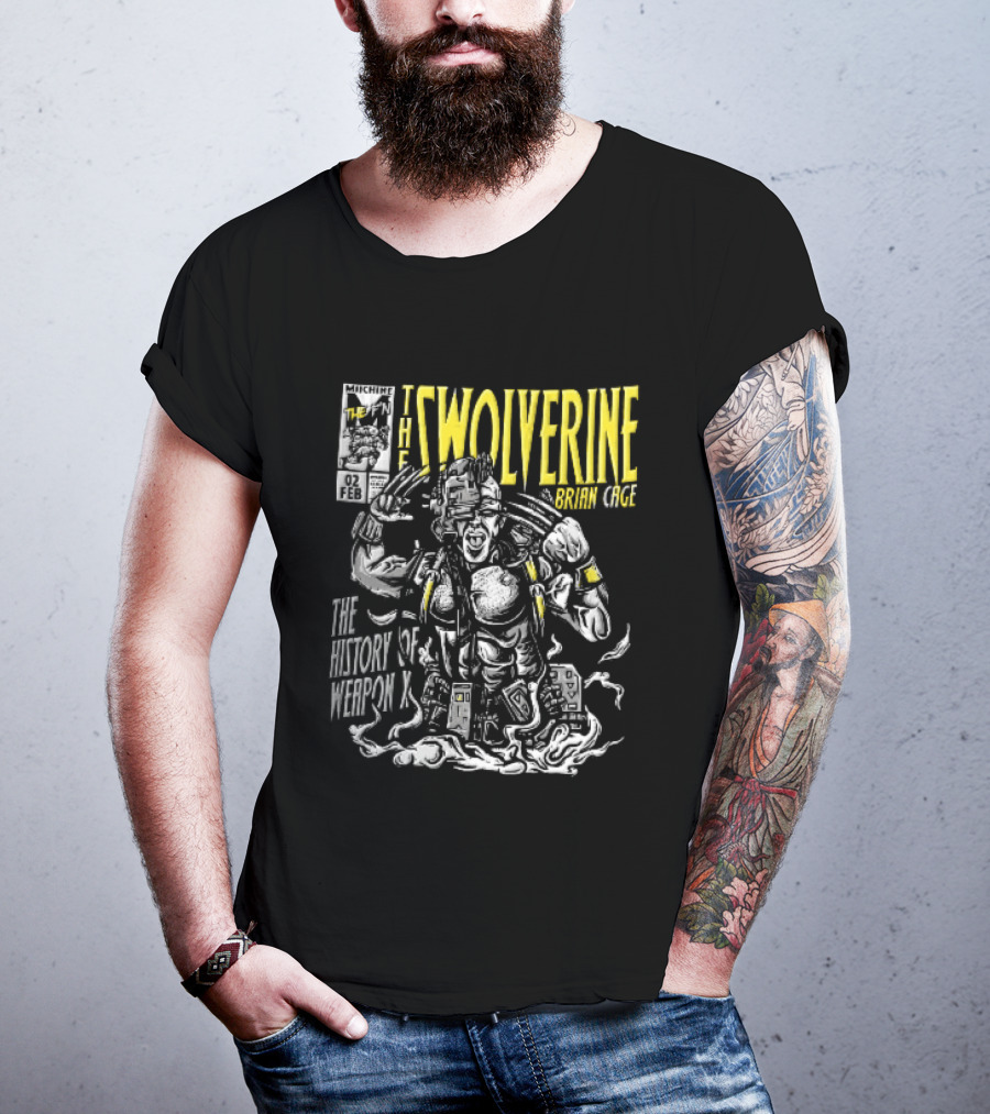 Swolverine Brian Cage History Of Weapon X Muscular Cyborg Claws Comic Cover T-Shirt
