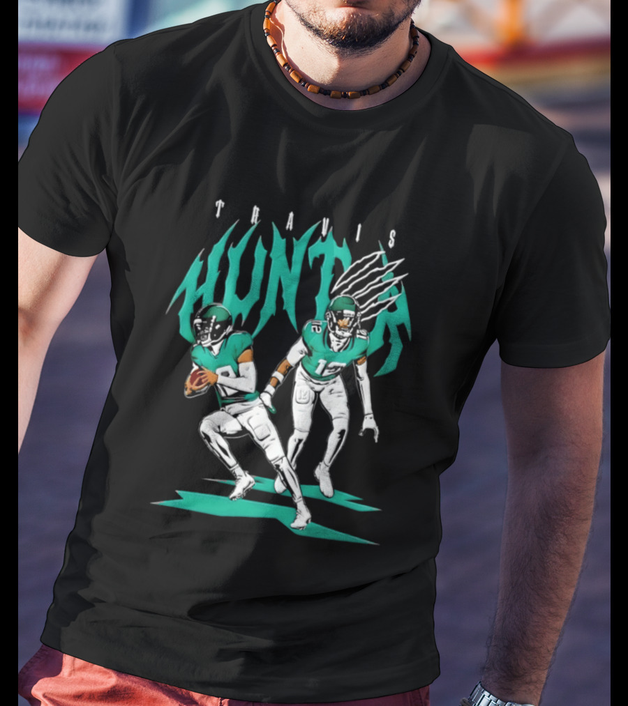 Travis Hunter Jacksonville Jaguars Hunter Two Way Football Player Duo T-Shirt