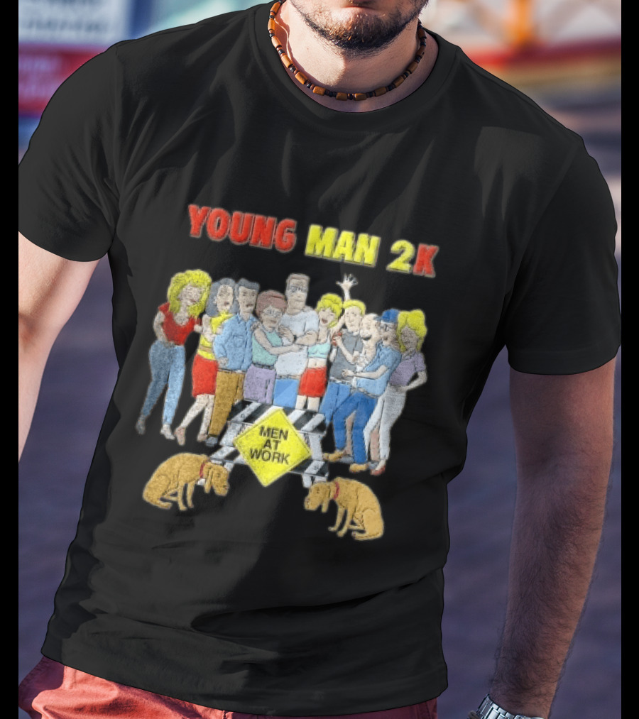 Young Man 2k Men At Work King Of The Hill Characters Crew T-Shirt