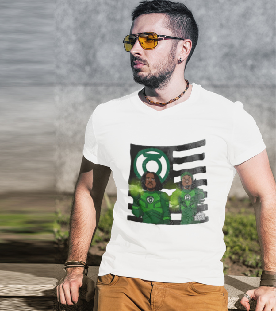 Lanterns X OutKast Comic Superheroes Green Light Power T-Shirt
