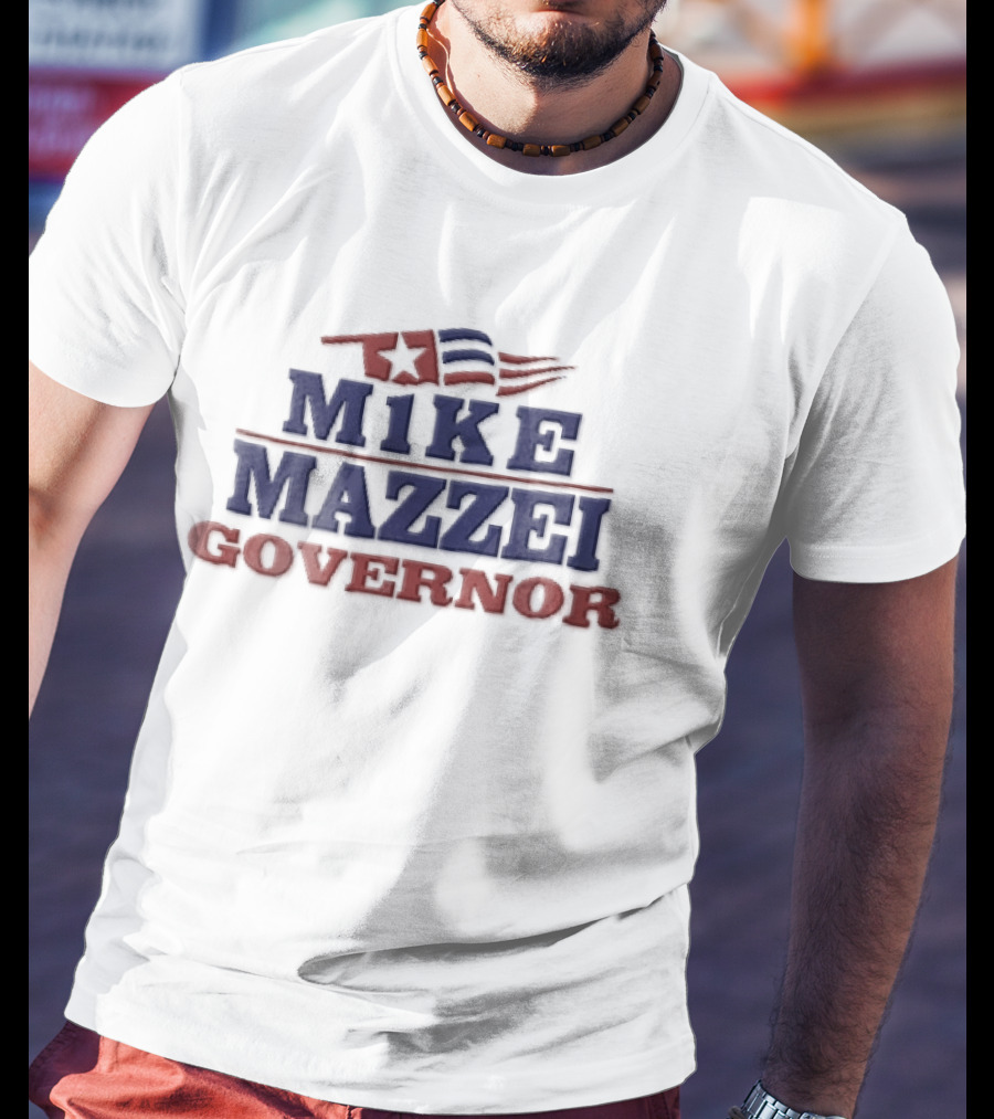 Mike Mazzei Governor Waving Flag Star T-Shirt