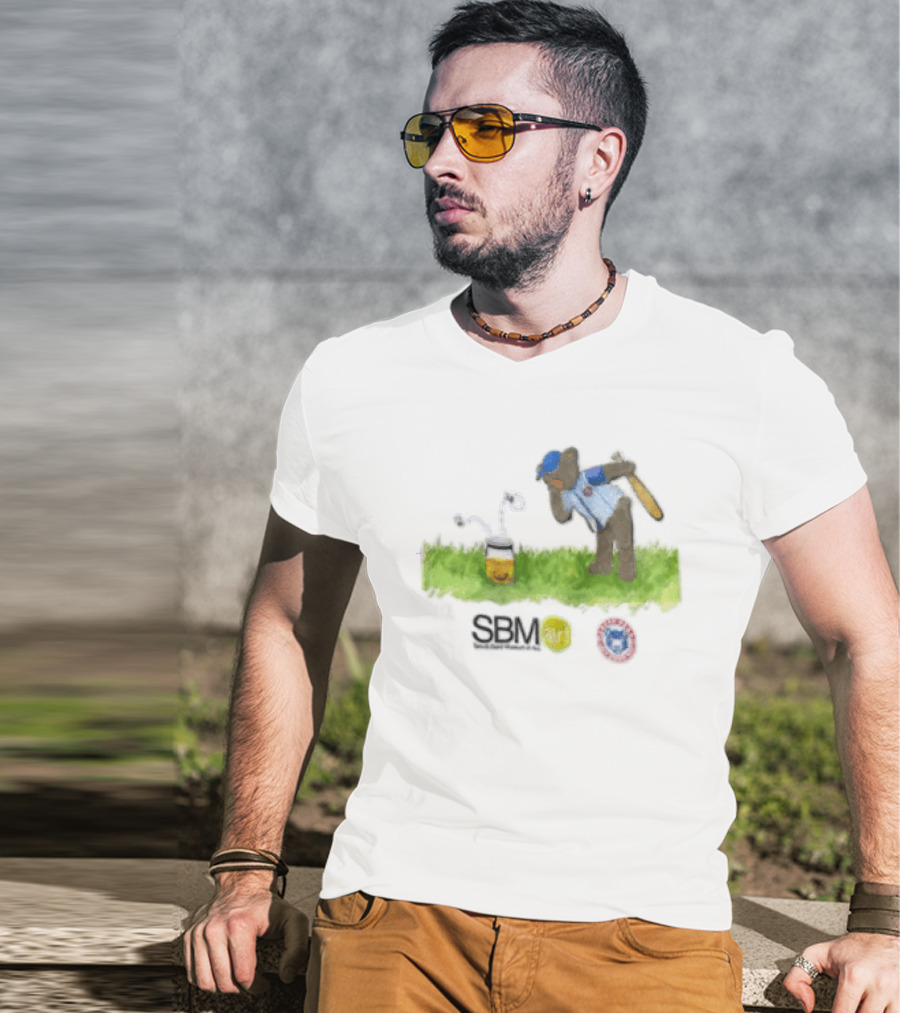 SB Mart South Bend Cubs Baseball Bear Museum T-Shirt