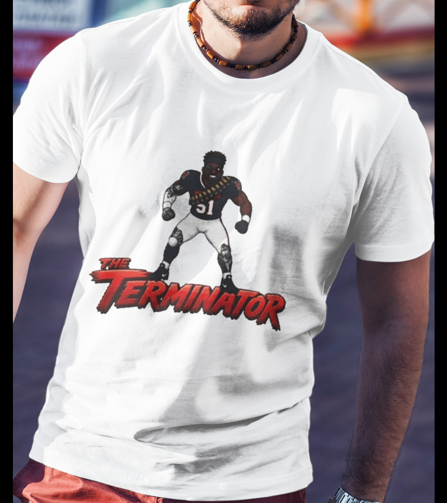 Streets Of Swarm Will Anderson Jr. The Terminator 51 Football Star Cartoon T-Shirt
