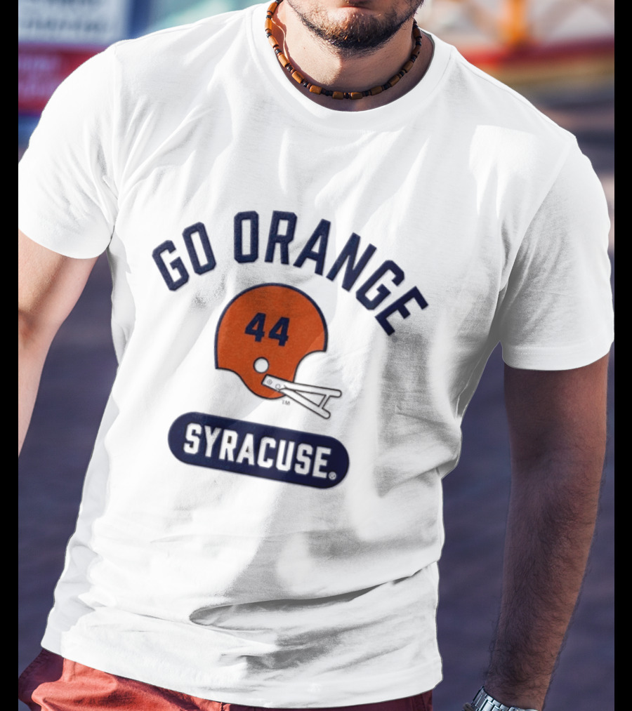 Syracuse Orange 44 Helmet Go Orange T-Shirt