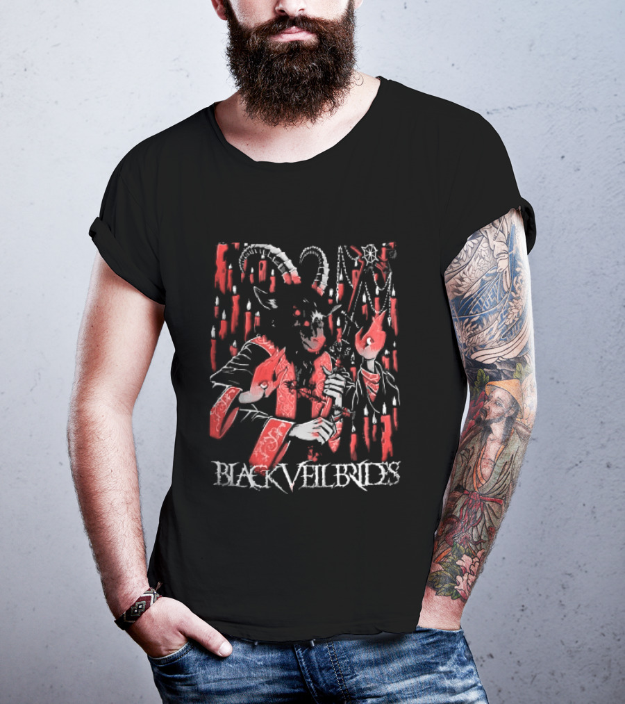 Black Veil Brides Mexico Show 2026 Demon Goat Candles Sept 11 13 2026 T-Shirt