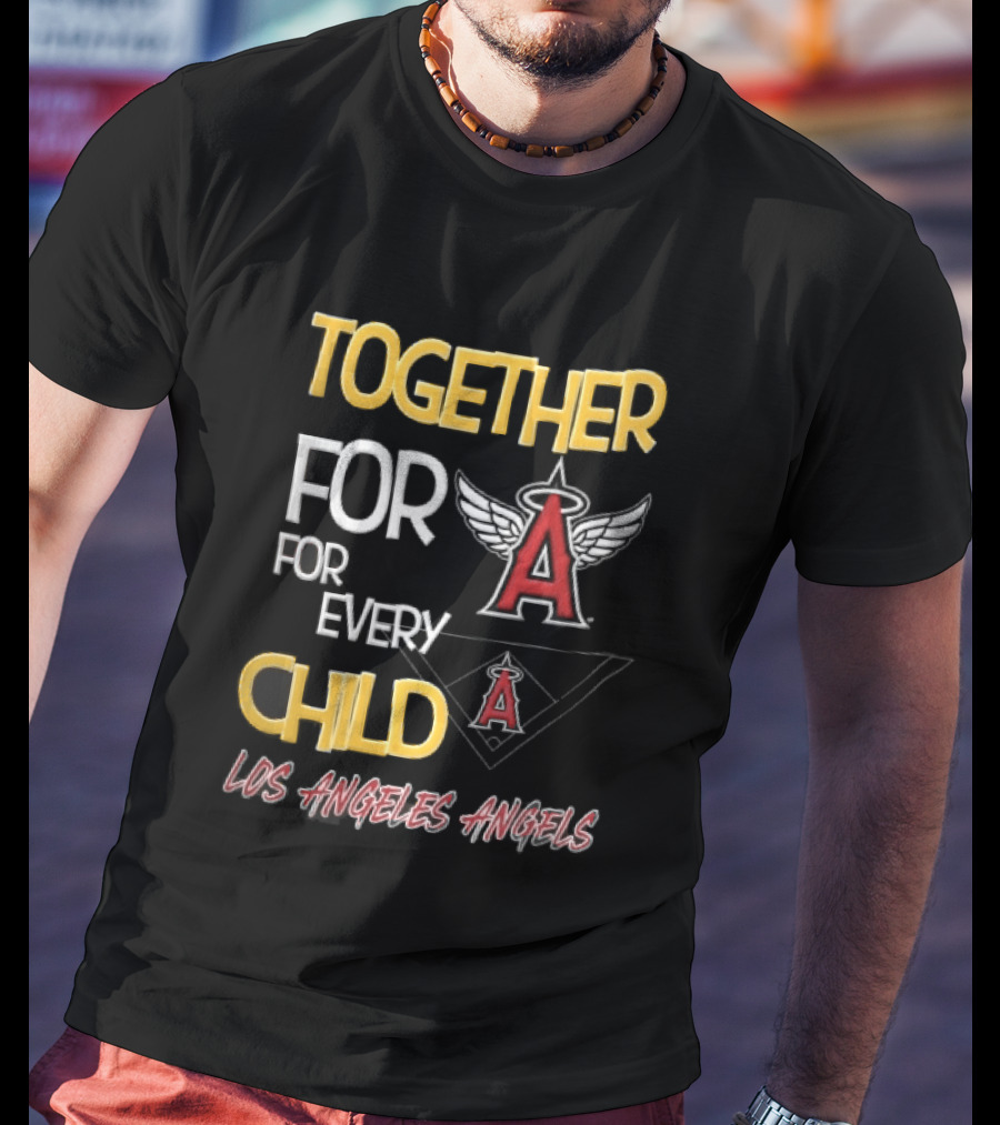 Los Angeles Angels Together For Every Child Winged Baseball Diamond T-Shirt