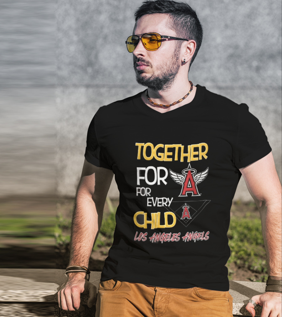 Los Angeles Angels Together For Every Child Winged Baseball Diamond T-Shirt