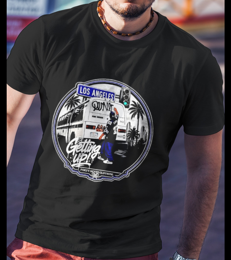 Los Angeles Getting Up Graffiti Dallas Cowboys Forty Seven Clothing T-Shirt