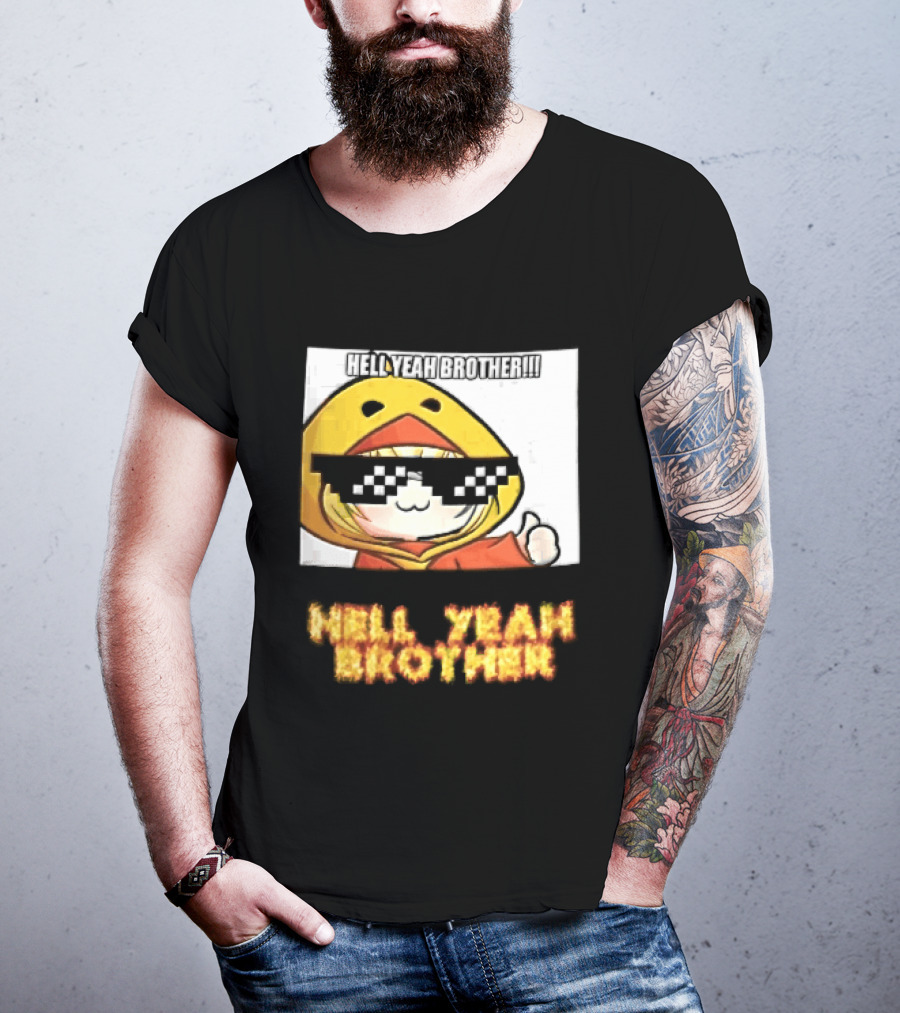 Hell Yeah Brother Cool Duck Meme Sunglasses Fun T-Shirt