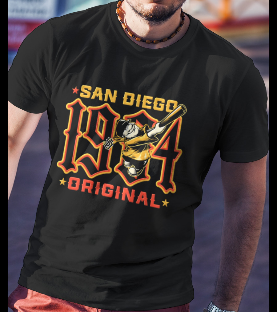 San Diego 1904 Original Retro Baseball Player T-Shirt
