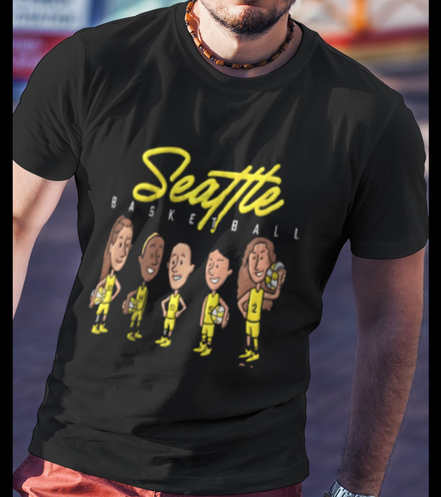 Seattle Basketball Players Cartoon WNBA 2026 T-Shirt