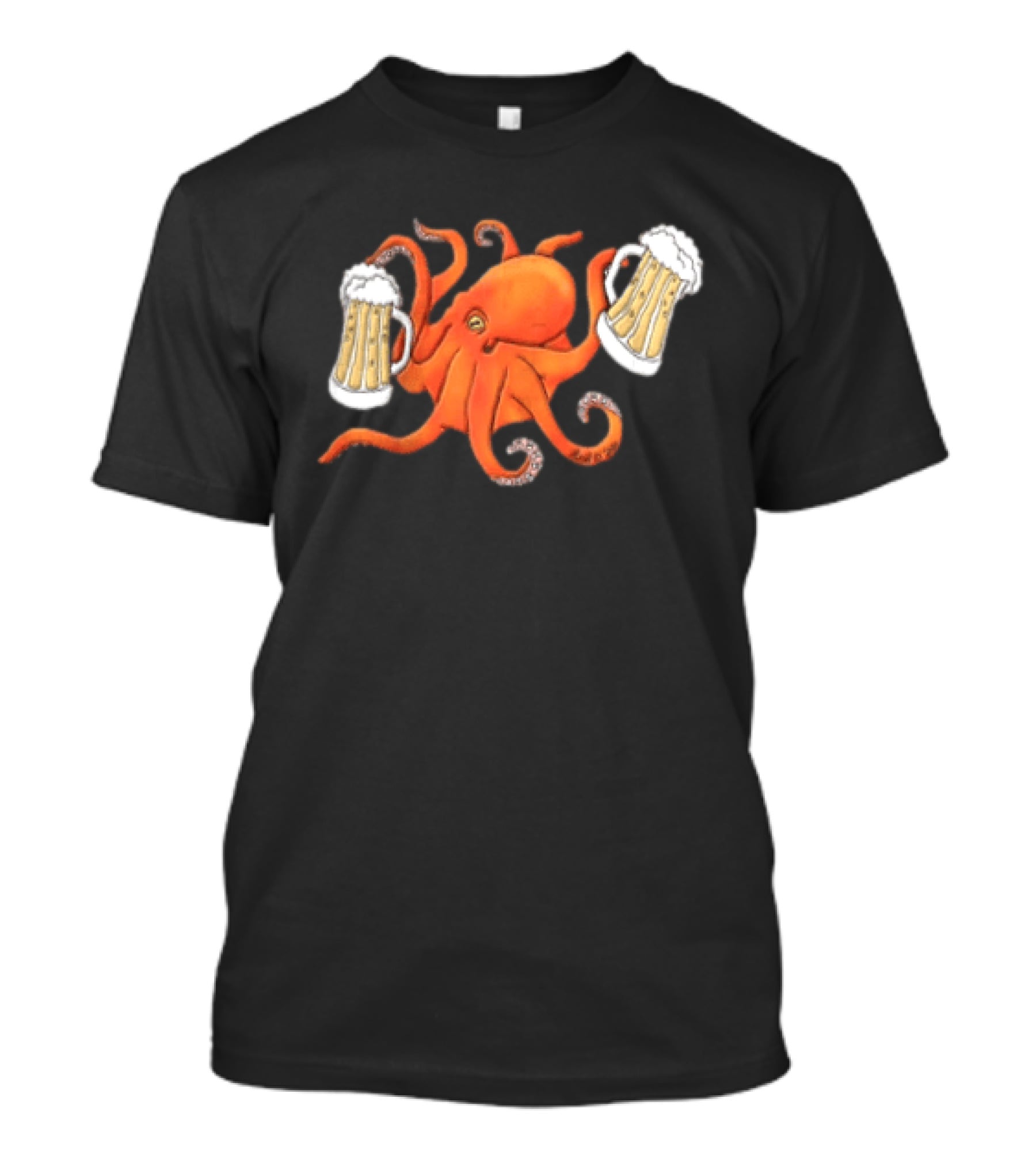 Octopus Holding Beers Meme Dual S Celebration T-Shirt