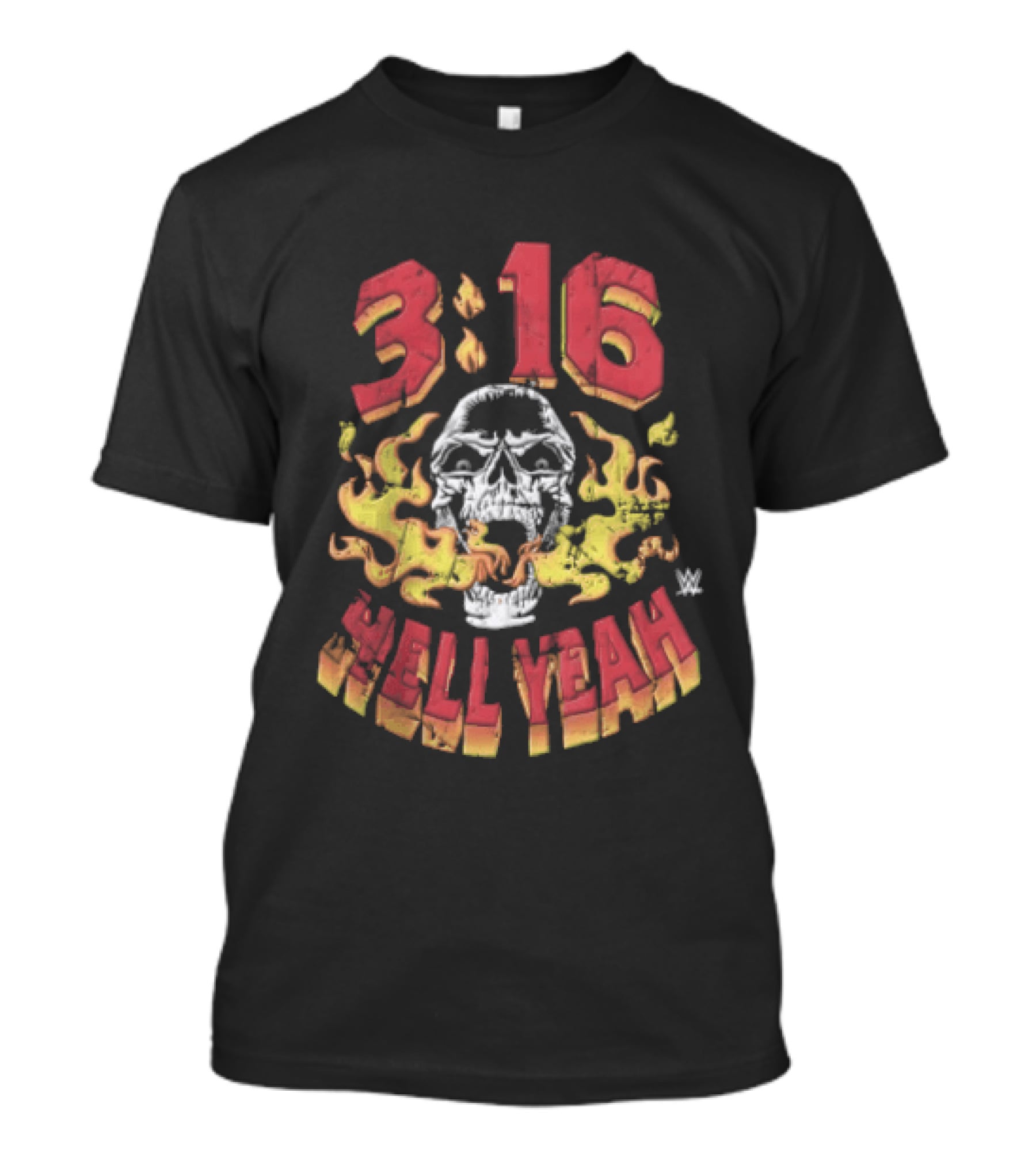 Steve Austin Stone Cold 3 16 Skull Flaming Hell Yeah WWE T-Shirt