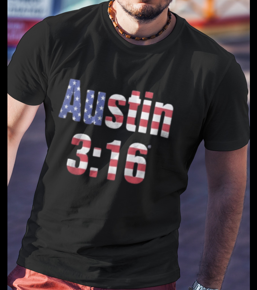 Steve Austin 3 16 American Flag WWE Stone Cold T-Shirt