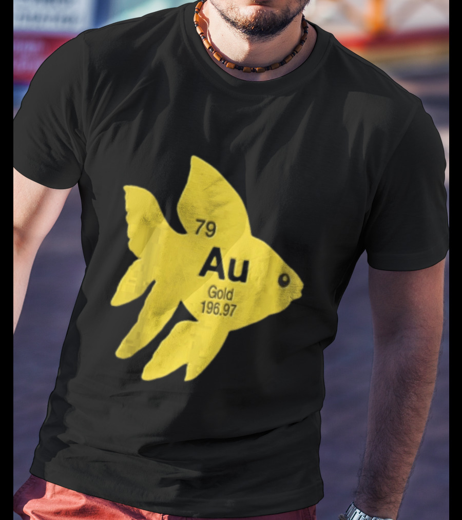 Periodic Table 79 Au Gold Fish Element 196.97 T-Shirt