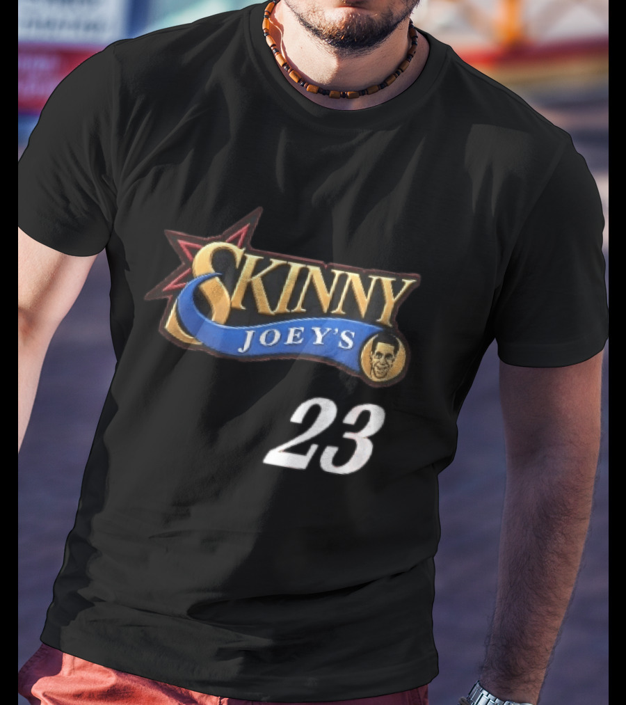 Philadelphia 76ers Skinny Joey's 23 Red Star Blue Ribbon Caricature T-Shirt