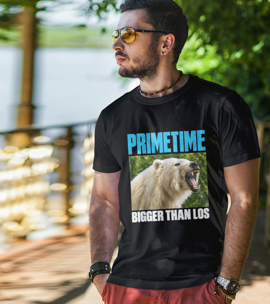 PRIMETIME Bigger Than Los Polar Bear Roaring T-Shirt
