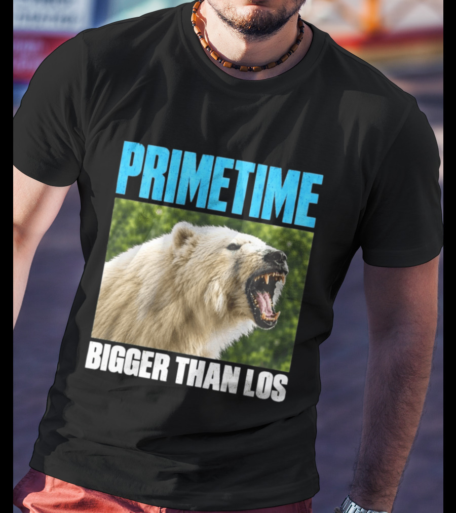 PRIMETIME Bigger Than Los Polar Bear Roaring T-Shirt