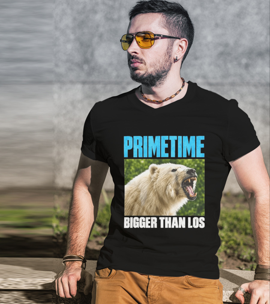 PRIMETIME Bigger Than Los Polar Bear Roaring T-Shirt