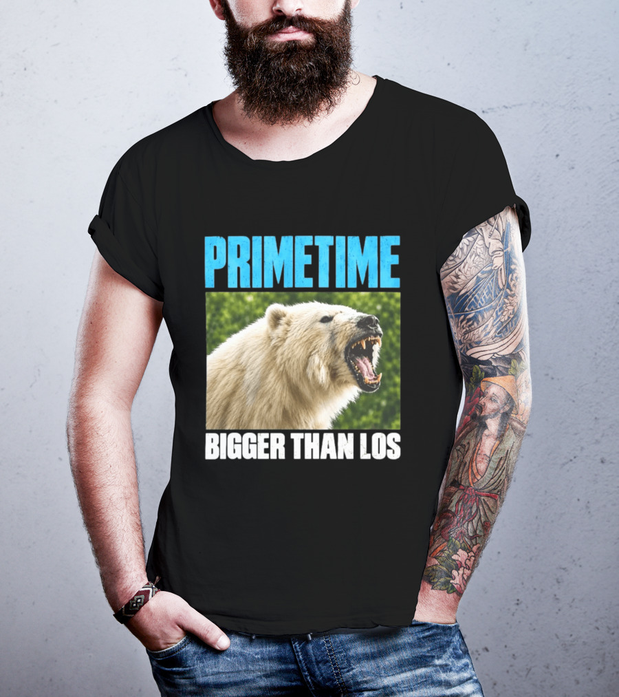 PRIMETIME Bigger Than Los Polar Bear Roaring T-Shirt