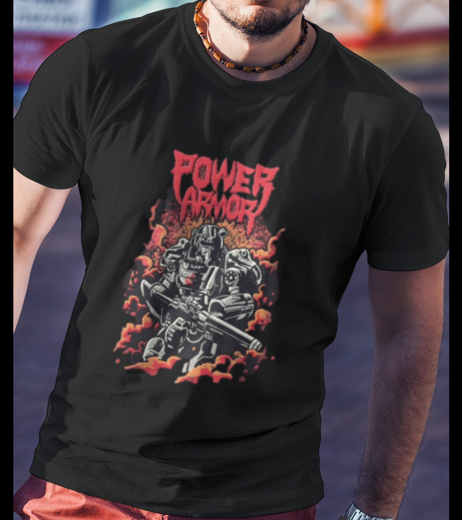 Power Armor Radioactive Fallout Gamer T-Shirt