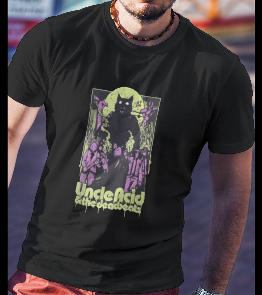 Uncle Acid And The Deadbeats Psych Rock Cat And Detectives Vintage Aesthetic T-Shirt
