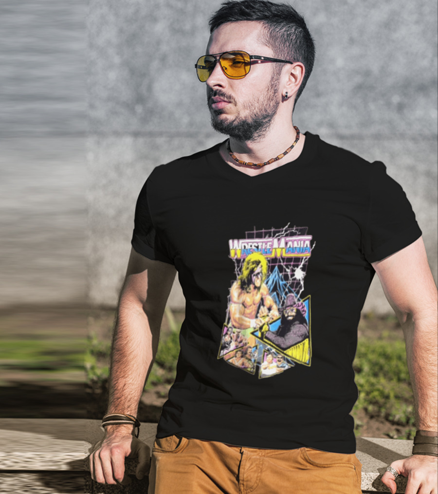 WWE Wrestlemania VI Ultimate Warrior Vs Macho Man Randy Savage Retro 1990s T-Shirt