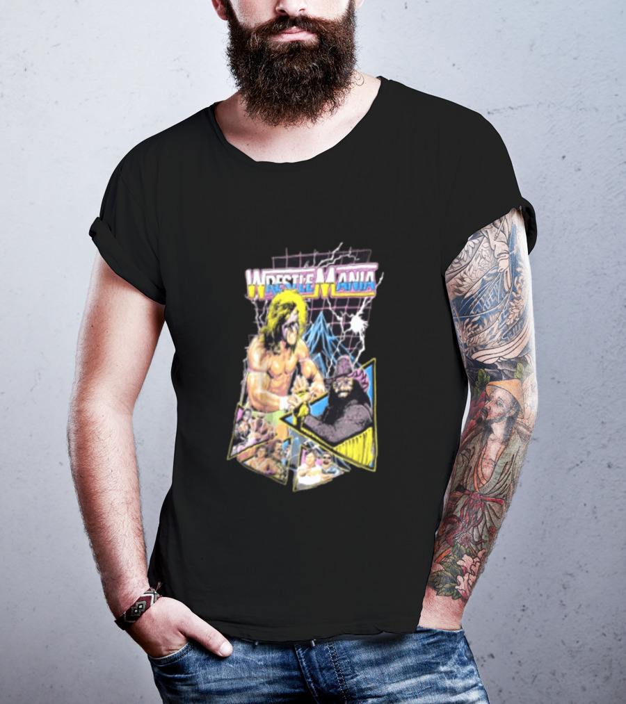 WWE Wrestlemania VI Ultimate Warrior Vs Macho Man Randy Savage Retro 1990s T-Shirt